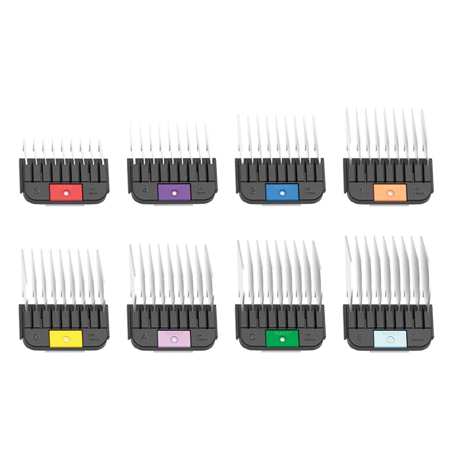 Wahl 8 Stainless Steel Snap-On Guide Combs Set