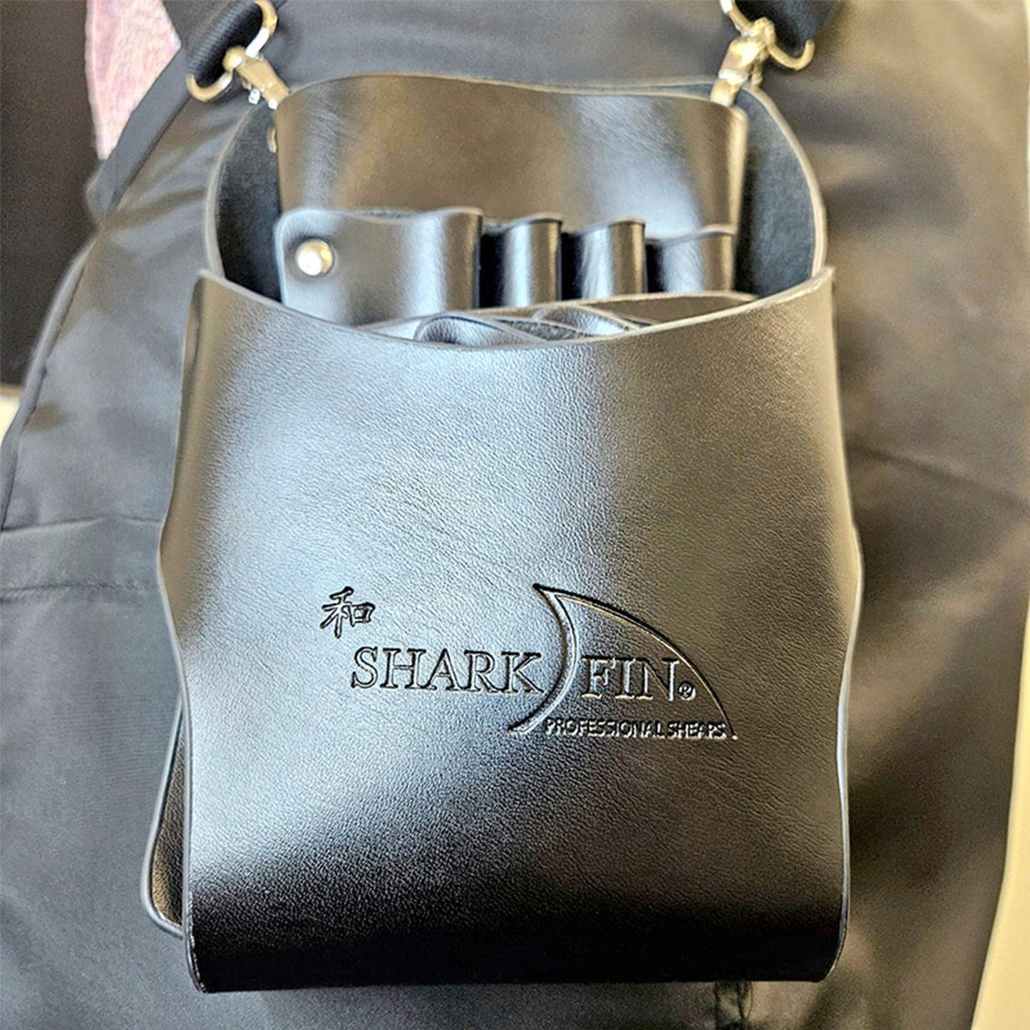 Shark Fin Leather Hip Pouch